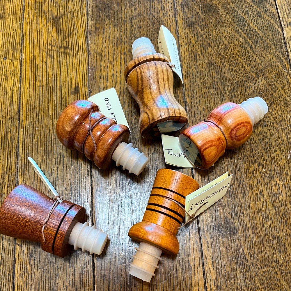 Lot of Handmade in Kentucky Woden Wine Stoppers